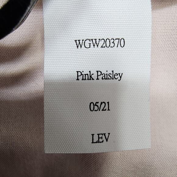 Magnolia Grace Shorts Womens 16 Pink Paisley Stretch Linen Blend Preppy Summer - Picture 6 of 11